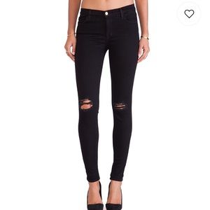 J Brand Super Skinny Blackout Jean